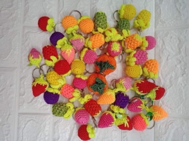 Móc khoá len trái cây