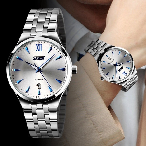 ĐỒNG HÔ NAM SKMEI - DÂY INOX - KIM DẠ QUANG | BigBuy360 - bigbuy360.vn