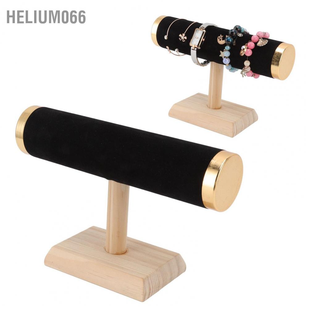 Helium066 Helium066 Giá đỡ vòng đeo tay treo màn hình lưu trữ dây tóc sang trọng di động với đế gỗ nén cho trang trí phòng gia đình