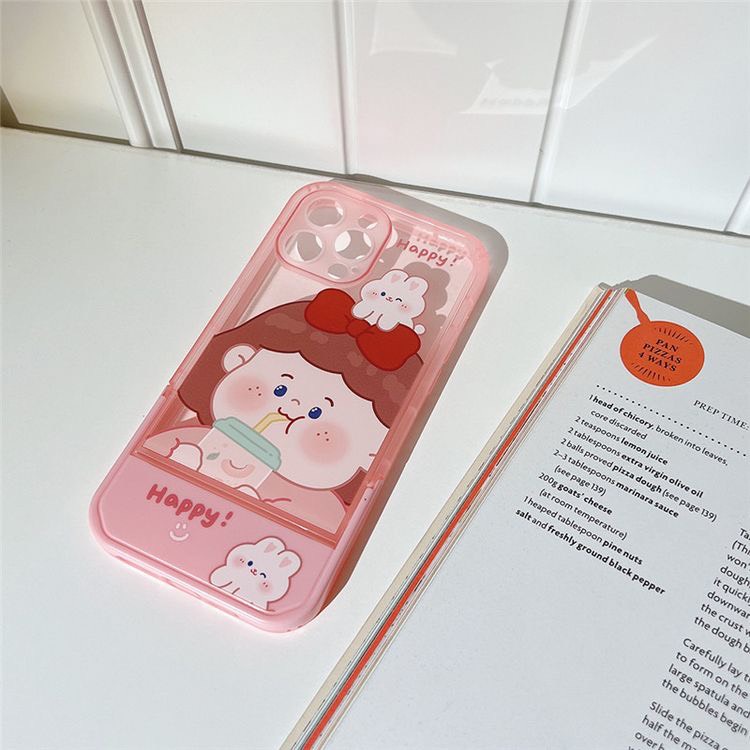 ỐP IPHONE FULL VIỀN BÉ BÉO MÚP HỒNG