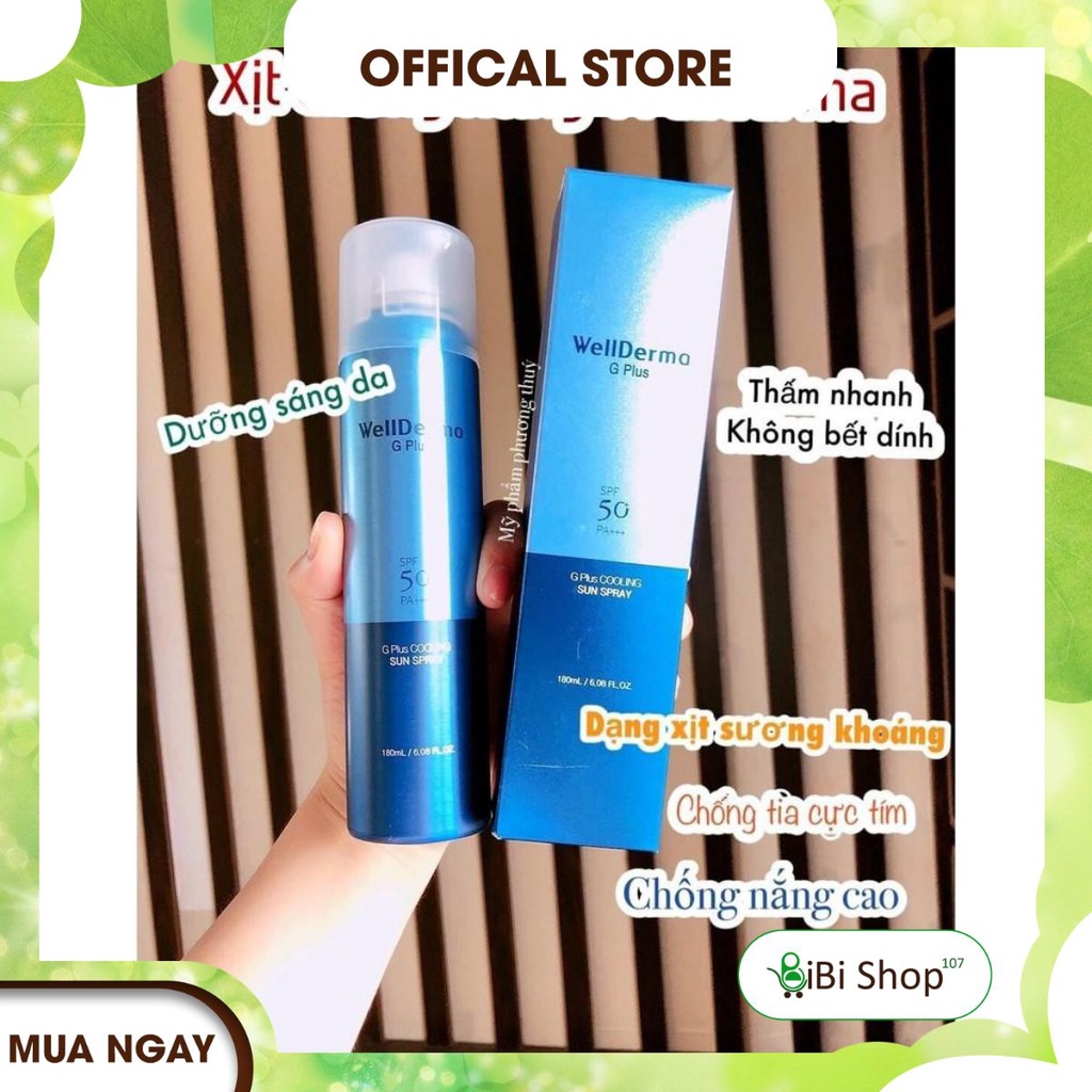 [SIÊU HOT] Xịt Chống Nắng Mát Lạnh Wellderma Hàn Quốc [CHÍNH HÃNG]