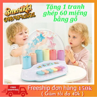 Đàn piano cho bé bắn ngôi sao_tặng tranh ghép gỗ 60 mảnh