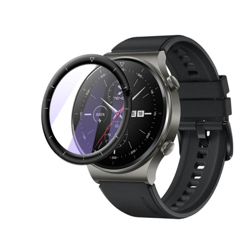 Kính Cường Lực Bảo Vệ Màn Hình Cong 3D HD Trong Suốt Chống Ánh Sáng Tím Cho Đồng Hồ Thông Minh Huawei Watch GT 2 Pro Porsche