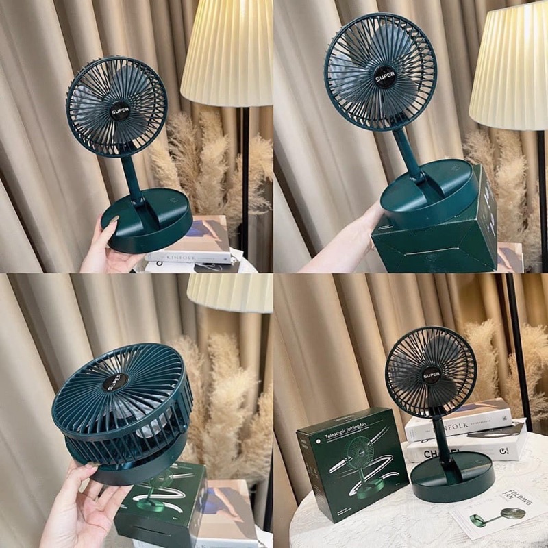 Quạt Tích Điện Để Bàn Mini Super Gấp Gọn Tiện Dụng