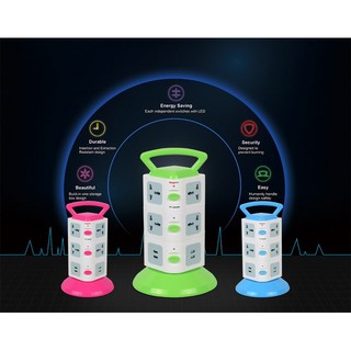 Ổ Điện 3 Tầng JW (Có 2 Cổng Usb, 10 Ổ Điện, 3 Công Tắc)