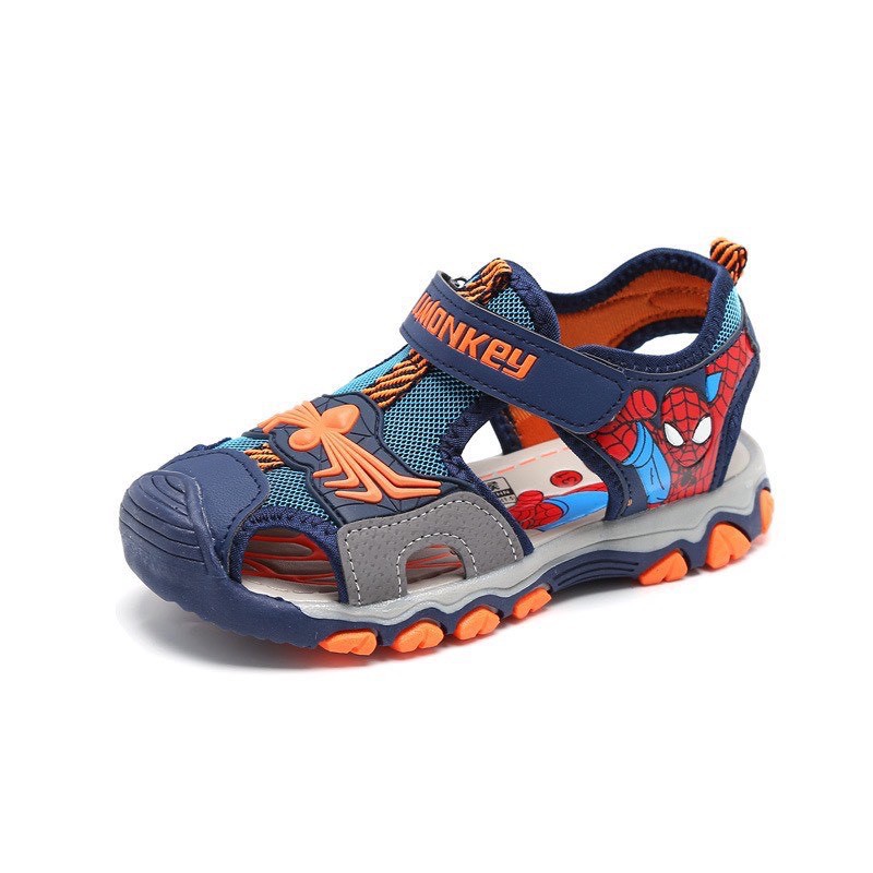 518# Dép Sandal Spiderman kiểu bít mũi cho bé từ 2.5 - 10 Tuổi