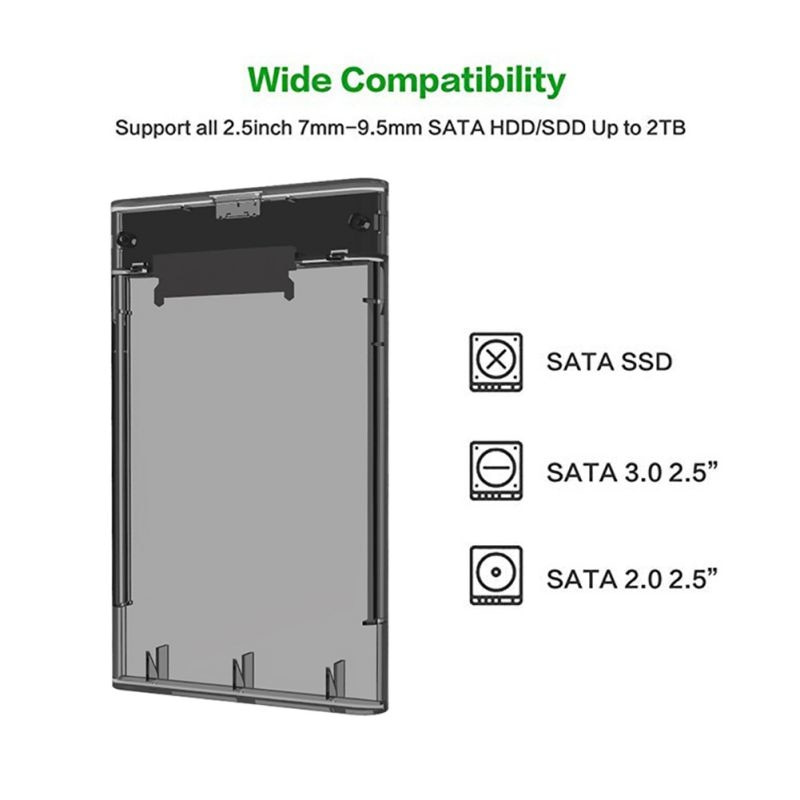 Ổ Cứng Ngoài Hdd Ssd 2.5 Inch Usb 3.0 - Ut-3113 Trong Suốt | BigBuy360 - bigbuy360.vn