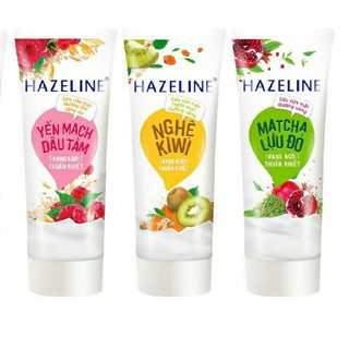 Sửa Rửa Mặt Hazeline 100G - Matcha Lựu Đỏ & Nghệ Kiwi & Yến Mạch Dâu Tằm