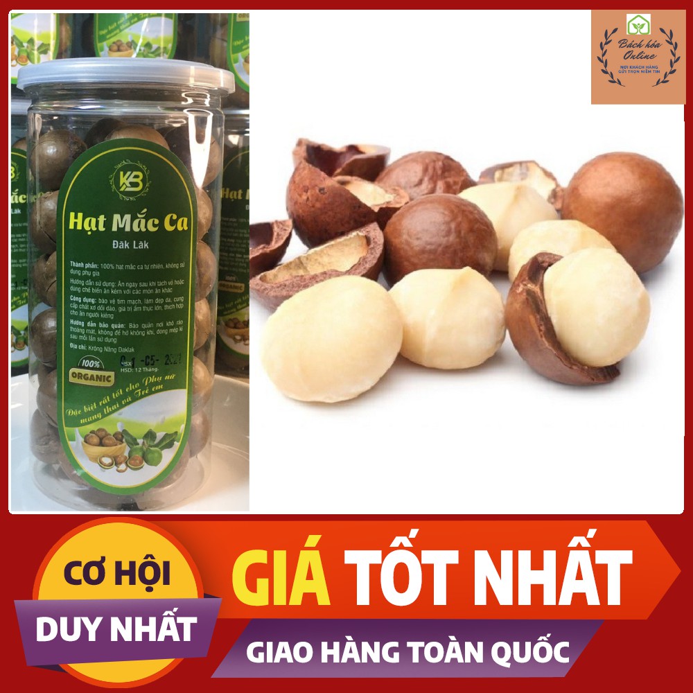 Hạt Mắc ca Sạch, 100% Organic [1kg Hạt macca Size A, Loại 1] Tặng kèm dụng cụ tách hạt [Giá Xưởng]