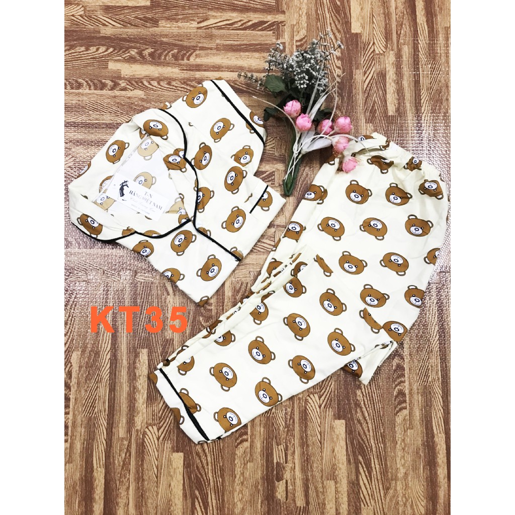 Bộ đồ Pijama kate Thái - Tay cộc quần dài form 40-58kg