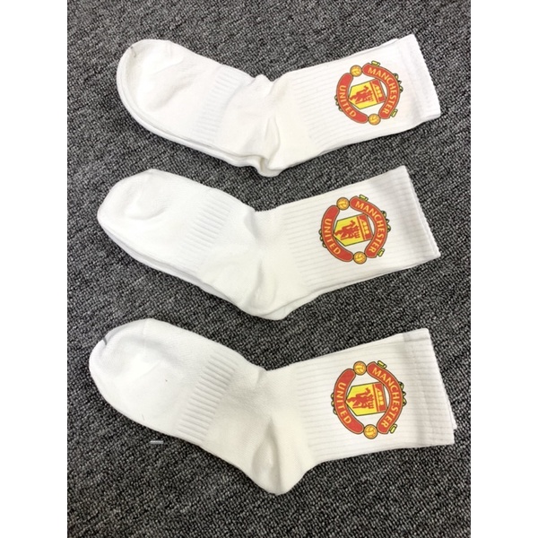 ⚡️FREESHIP ⚡️Tất bóng đá Manchester United cao cấp - Tất clb ManUtd - Tất thể thao nam trắng - Hải Sports in thiết kế