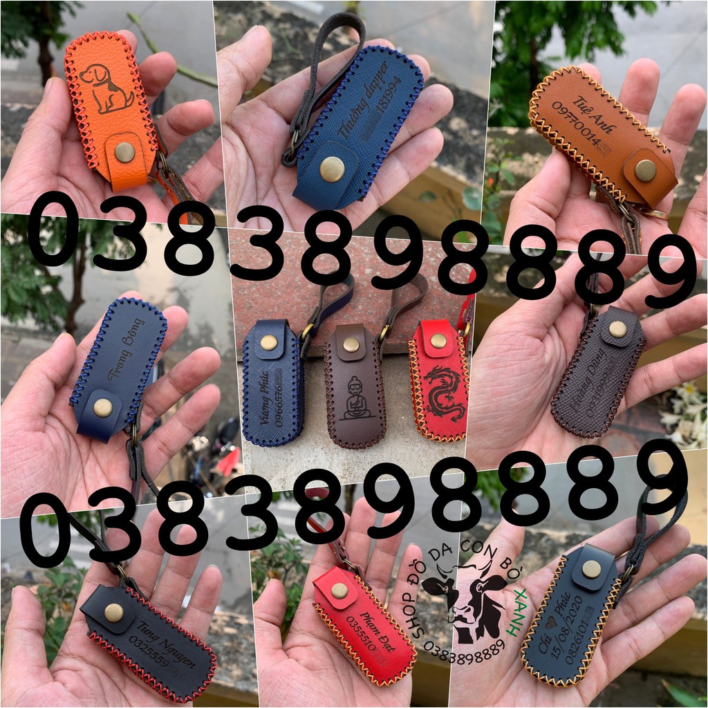 [Mã LIFEAUMAY giảm 10% tối đa 30k đơn 150k] Bao Da Chìa Khóa Honda SH, PCX, SH Mode, Cub 125 handmade da thật