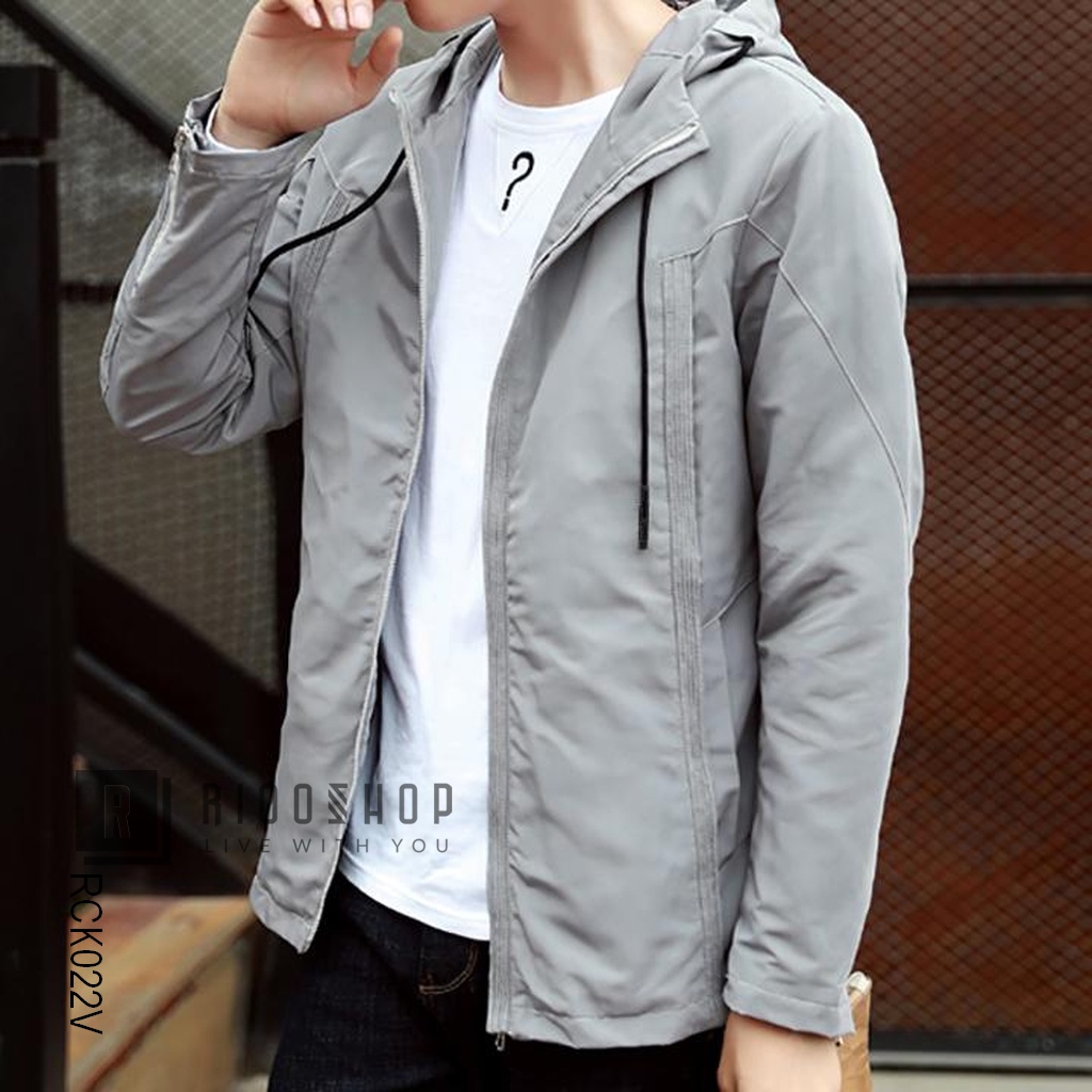 Áo khoác nam dù cán dày 2 lớp cao cấp có nón cực đẹp phong cách Hàn quốc RCK022