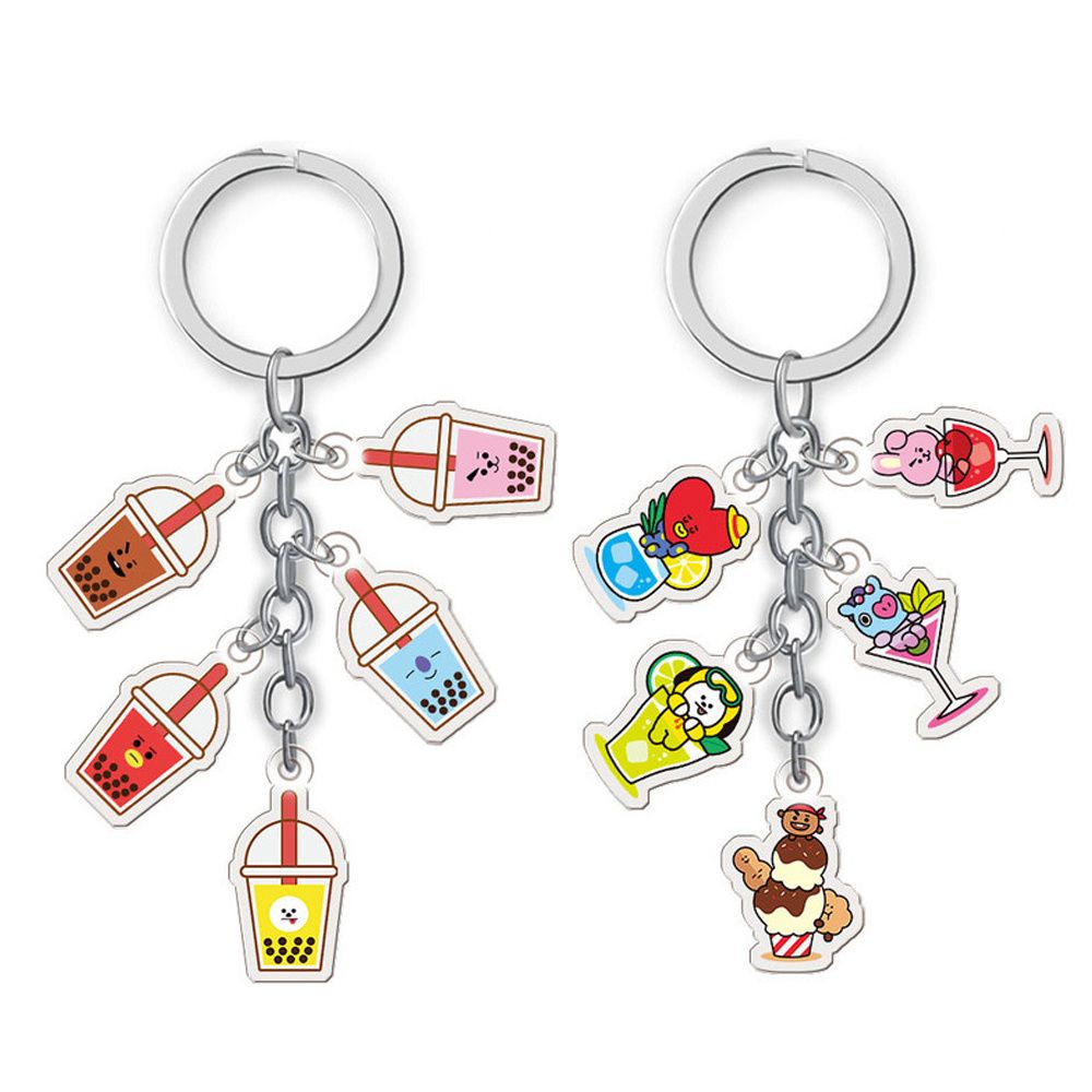 Móc khóa hình ngôi sao bằng acrylic phong cách Hàn Quốc