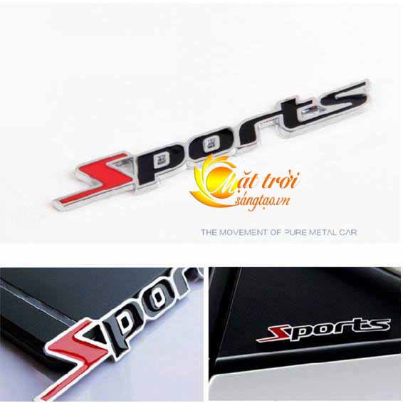 TEM CHỮ SPORT KIM LOẠI