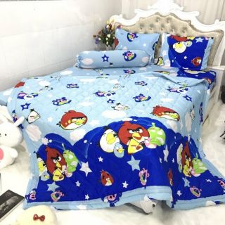 BỘ GA CHUN + 3 VỎ GỐI THUN HQ