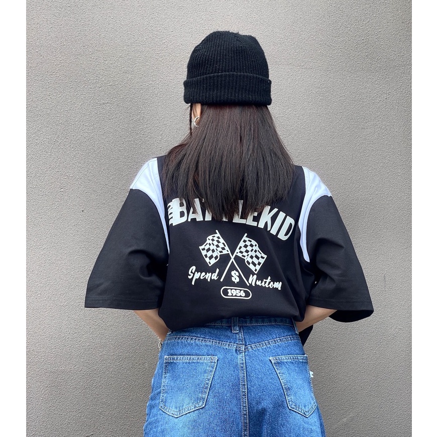 Áo thun Polo BATTLEKID form rộng unisex nam nữ - áo polo oversize có cổ local brand