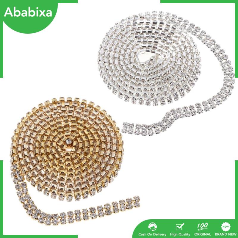 Cuộn Dây Ruy Băng Lưới Đính Đá Pha Lê 2 Vòng Dài 1 Yard Dùng Trang Trí DIY