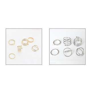 Nhẫn nữ combo 6 chiếc đeo nhiều kiểu T501