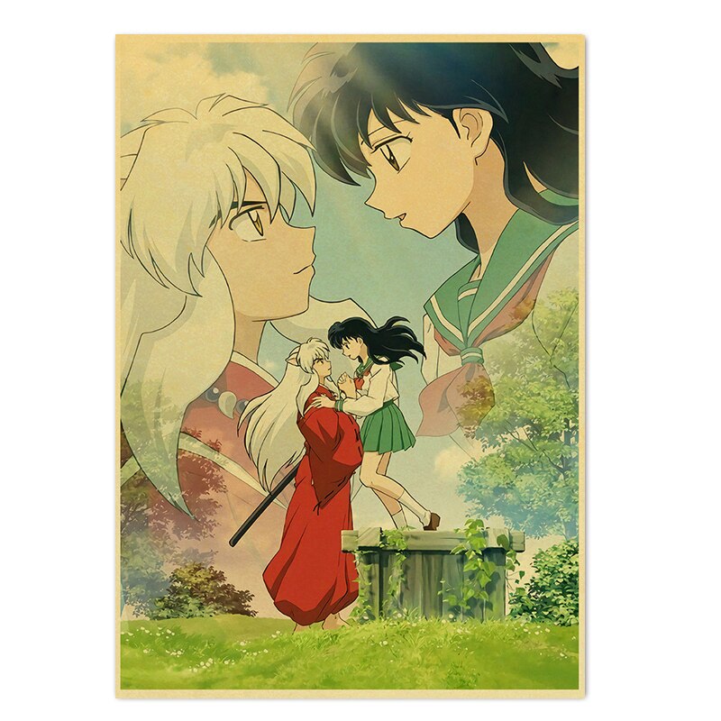 Poster Hoạt Hình Inuyasha Phong Cách Retro