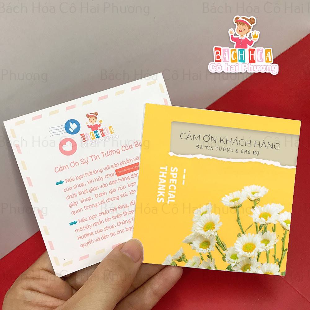 Thiệp cảm ơn, thankcard - Combo 30 thiệp in nội dung theo yêu cầu