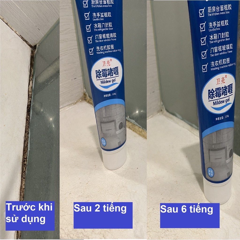 Gel tẩy mốc đa năng Mildew - Tẩy nấm mốc bồn rửa mặt, gioăng cao su máy giặt, mốc chân tường - Hàng Chính Hãng