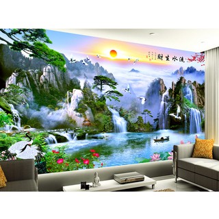 Tranh dán tường 3D phong thuỷ PT32 (Tặng 1 decal ngẫu nhiên) - 2713