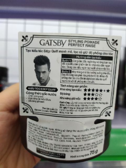 GEL VUỐT TÓC NAM GATSBY