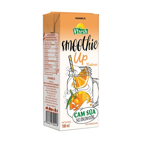 NƯỚC TRÁI CÂY SỮA VFRESH SMOOTHIE UP - HỘP 180 ML