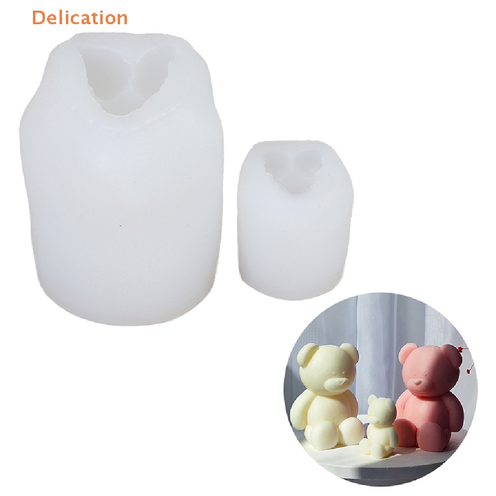 [Delication] Khuôn Silicone Làm Thạch Cao Thủ Công Hình Chú Gấu Ngồi