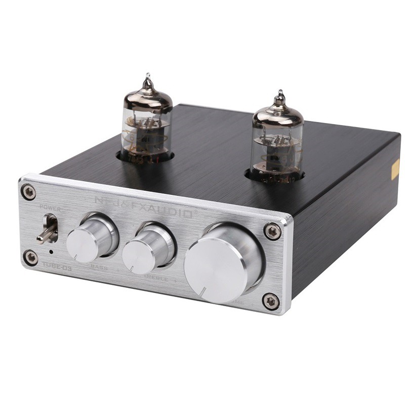 Ampli FX Audio TUBE-03 6J1 Preamplifier Đèn, Chỉnh Bass-Treble - Kết nối không dây với bộ phụ kiện đi kèm