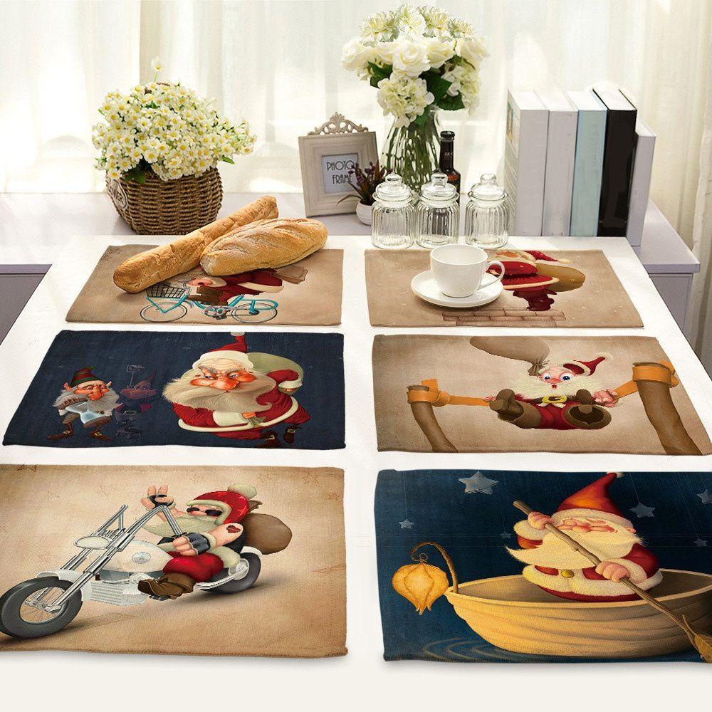 FOREVER Thảm Trải Bàn Ăn Họa Tiết Giáng Sinh