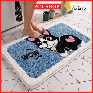 Thảm chùi chân nhà tắm, phòng khách hình thú siêu dễ thương - Thảm lau trang trí