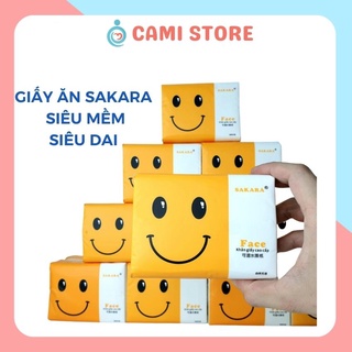 Giấy ăn SAKARA 1 tờ 4 lớp mềm dai không bui giấy an toàn cho sức khoẻ