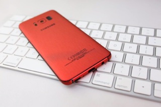 Skin Dán Samsung Đỏ Xước