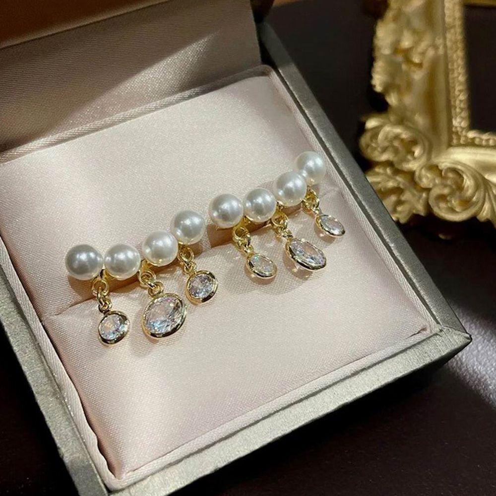 BACK2LIFE Bông Tai Ngọc Trai Thời Trang Hàn Quốc