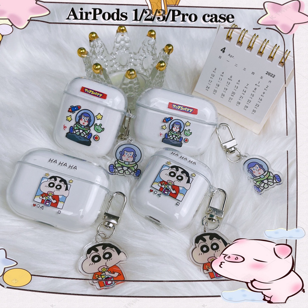 Vỏ Bảo Vệ Hộp Sạc Tai Nghe AirPods3 AirPods3 Họa Tiết Hoạt Hình Shin-Chan Buzz Lightyear 2021 Mới Ốp