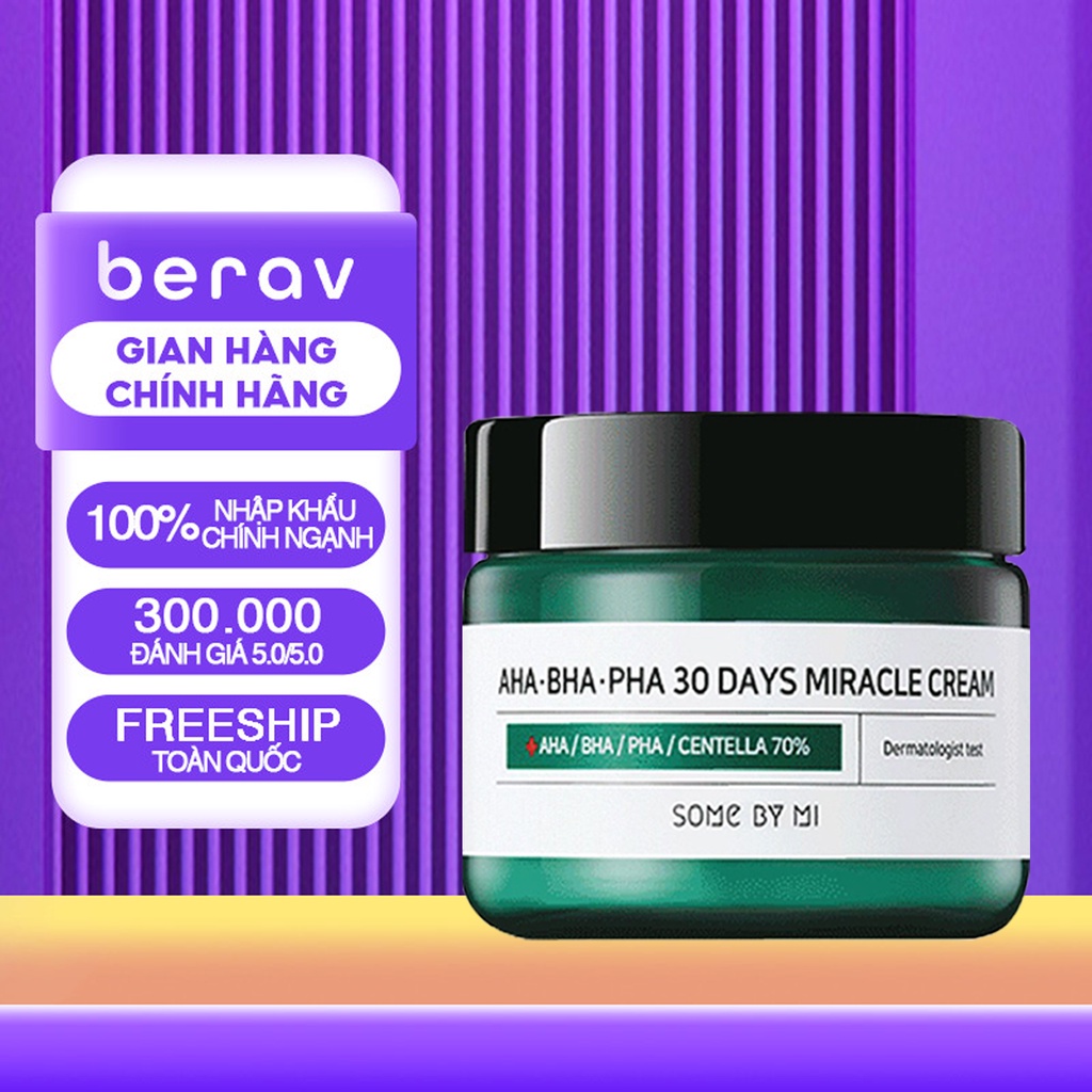 Kem Dưỡng SOME BY MI AHA-BHA-PHA Giảm Mụn, Se Khít Lỗ Chân Lông, Dưỡng Ẩm & Sáng Da 50g