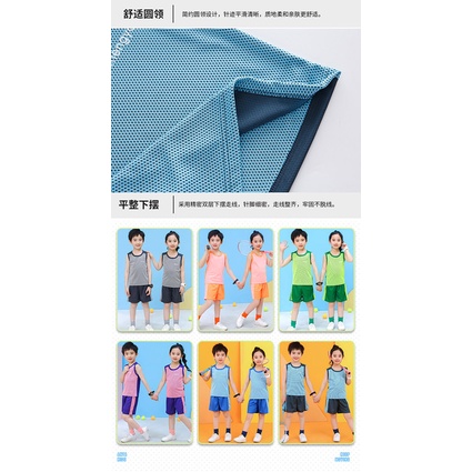 Bộ Áo Sát Nách + Quần Short Nhanh Khô Thời Trang Mùa Hè Cho Bé 100-160cm