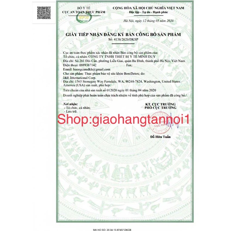 Viên Uống BoniDetox (30 viên) - Boni Detox hỗ trợ giải độc phổi, giảm nguy cơ u bướu phổi