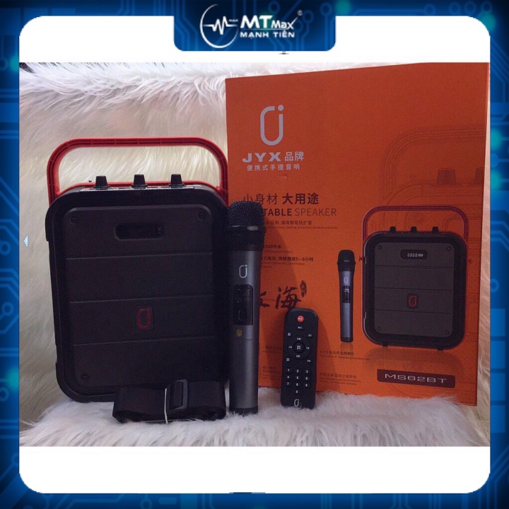 Loa JYX - MS61 bluetooth -hát karaoke, âm thanh ngoài trời siêu tiện lợi - kèm mic trọn bộ - âm thanh đ