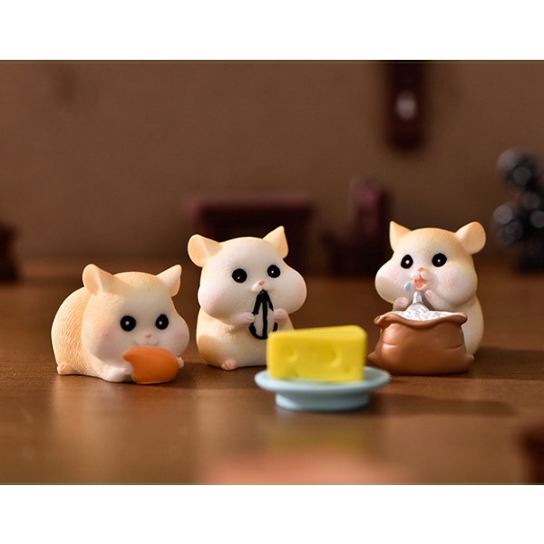 Mô hình trang trí bàn nhà chuột hamster decor chậu cây, terarrium
