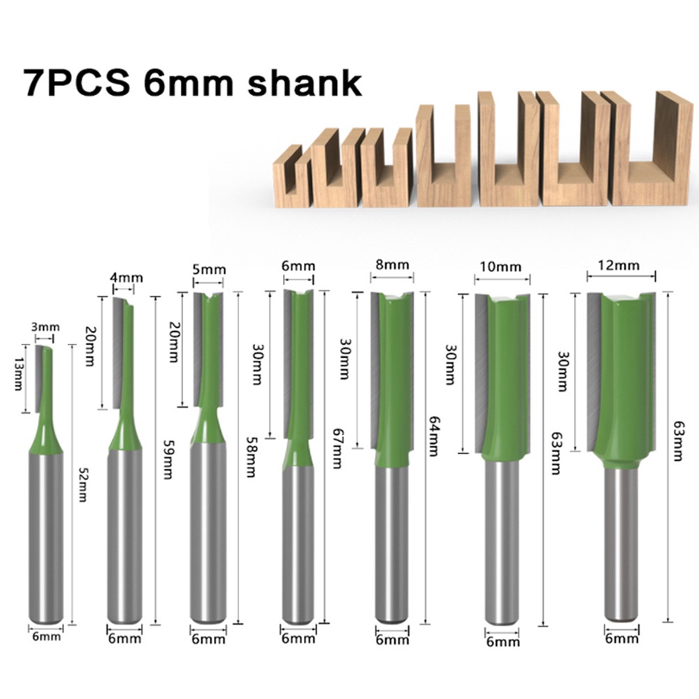 Set 7 Mũi Khoan Gỗ 1/4 Inch 6mm Chuyên Dụng Cho Thợ Mộc