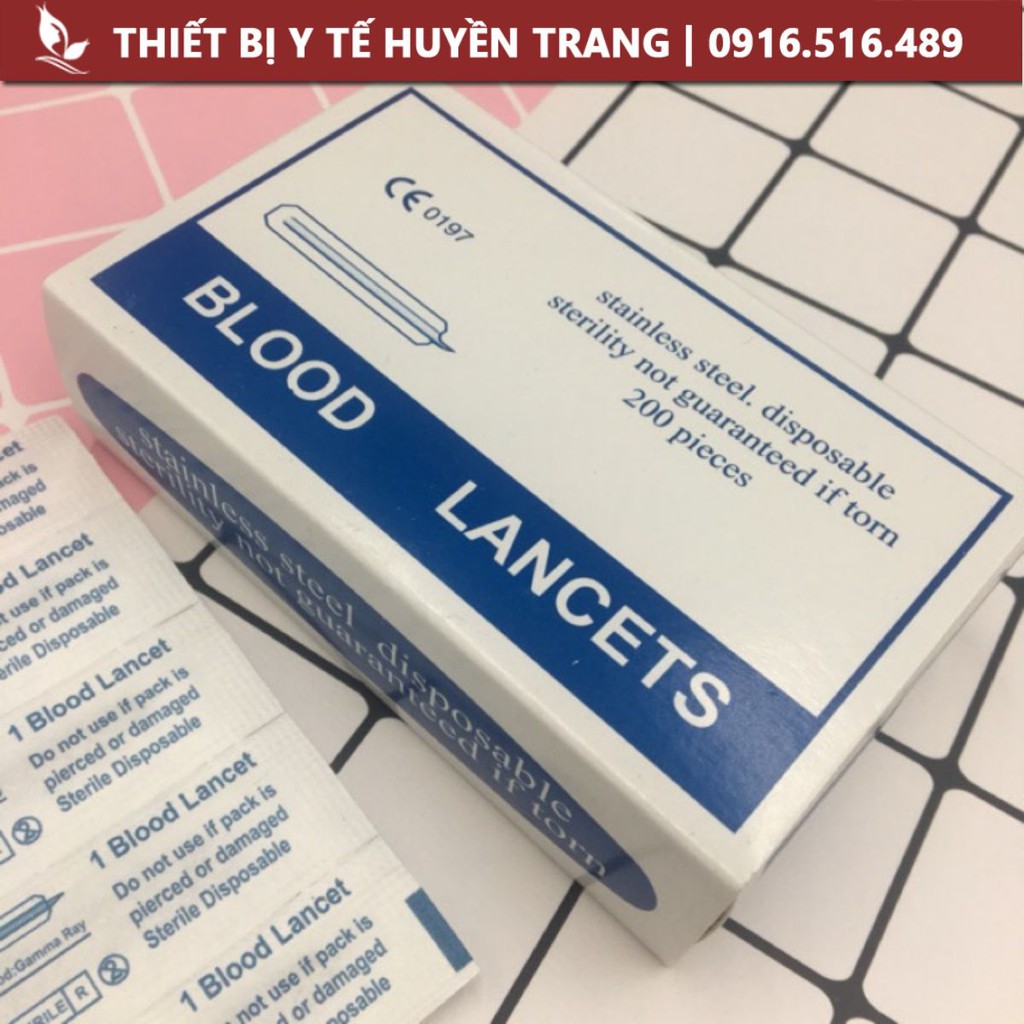 Kim Chích Mụn Lancet / Hải Nam (Blood Lancet Hộp 200 cây)