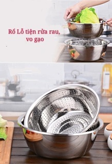 Sét 5 bộ rổ chậu inox