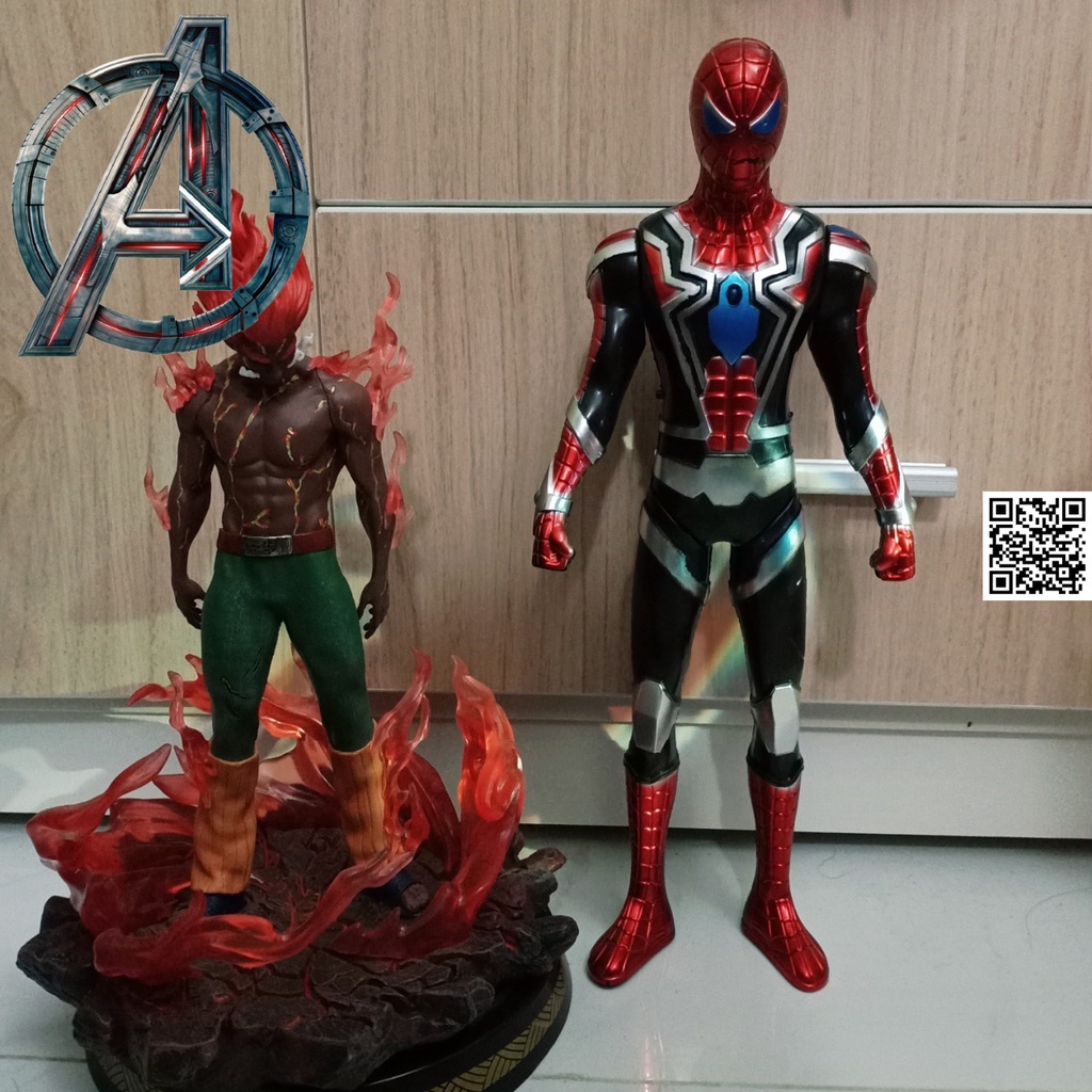 Mô hình Siêu to Khổng lồ nhân vật Spider Men Người nhện đen Miles Morales Avengers Endgame trong Đa vũ trụ Marvel 1811