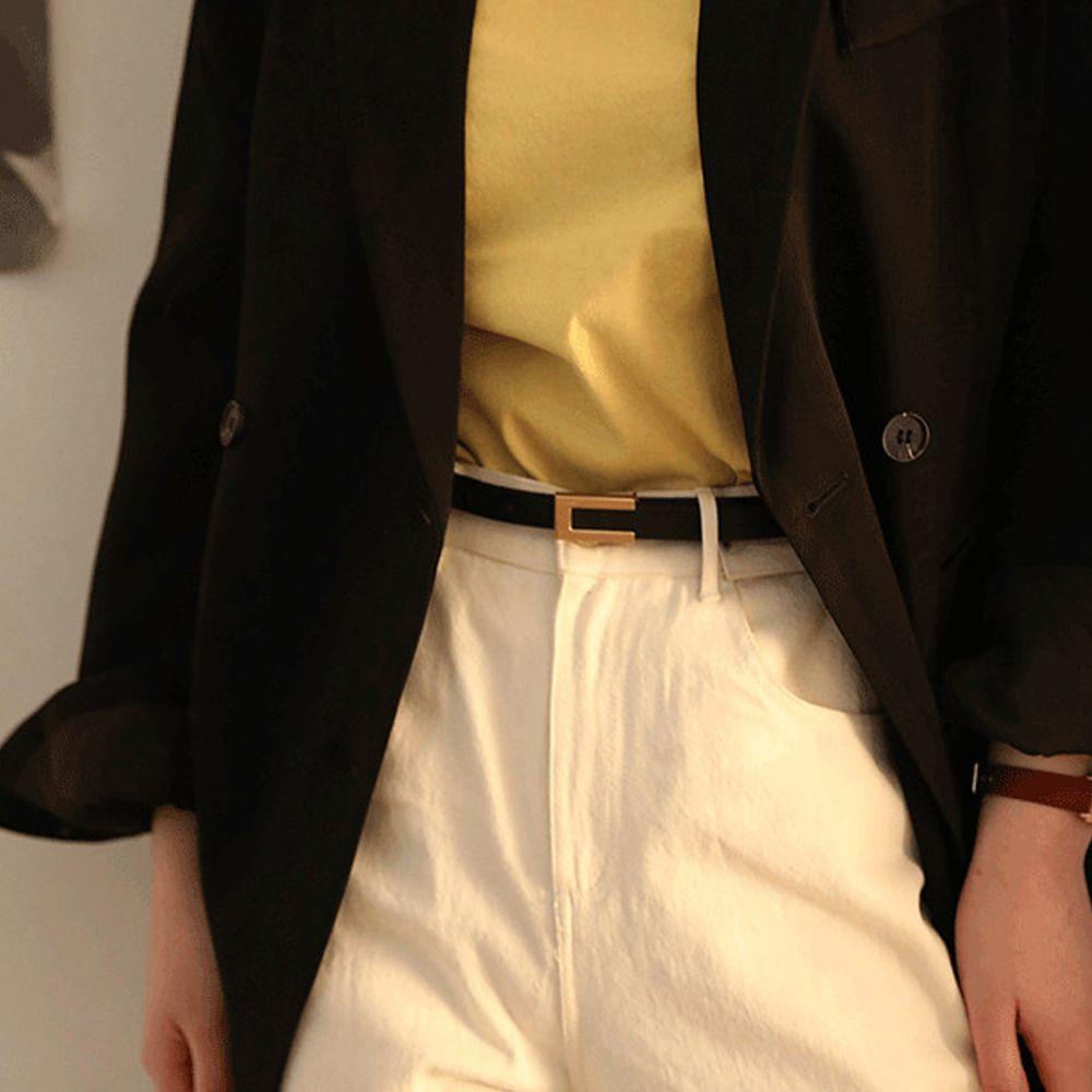 Thắt Lưng Da Bản Nhỏ Phong Cách Vintage