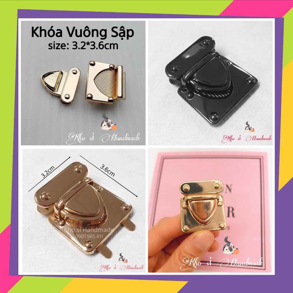 Khóa sập vuông 3.2X3.6cm