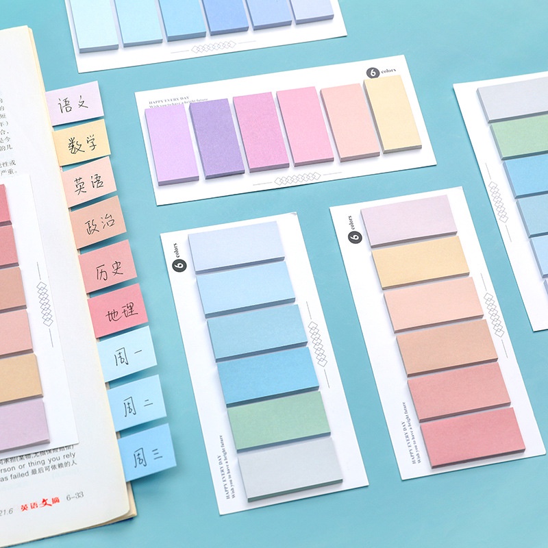 Giấy Note Ghi Chú Màu Gradient Tiện Lợi Cho Học Sinh