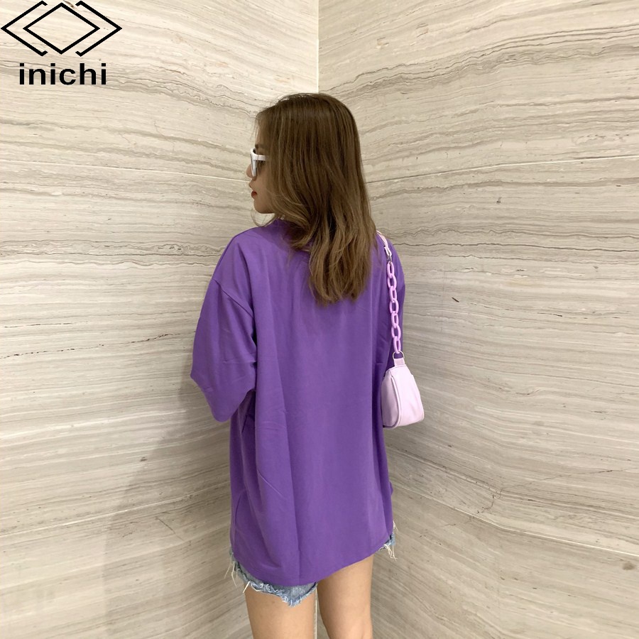 Áo thun tay lỡ INICHI A641 form rộng oversize nam nữ áo phông unisex